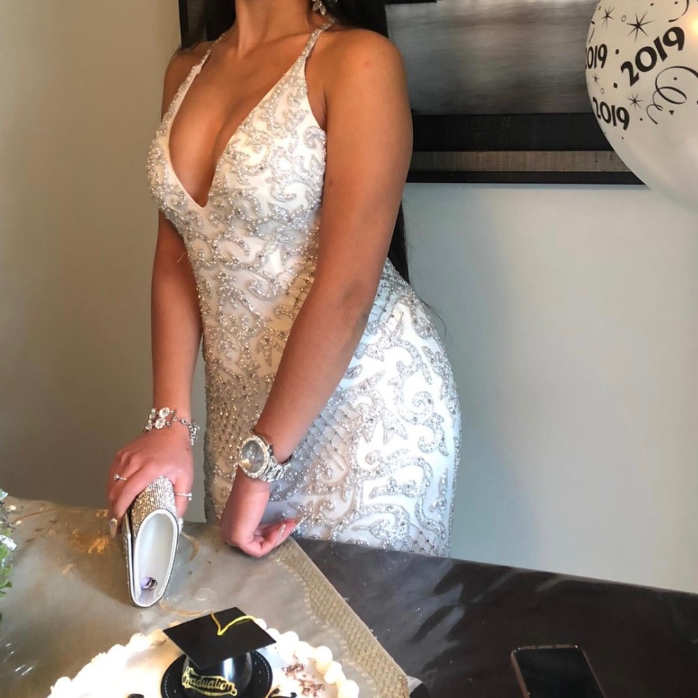 Ball gown (white, beaded and sparkly)